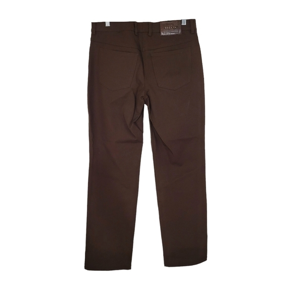 Escada Dark Brown Straight Leg Pants - Picture 2 of 9